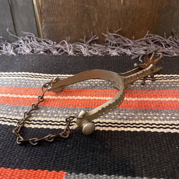 Antique Cowboy Boot Spur. 8 in. - Picture 3 of 14